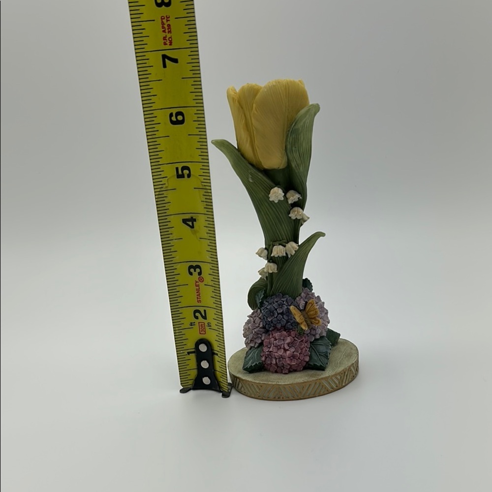 Vintage Handpainted Petals 'N More Pedestal Candle Holder By Artisan Flair Rare - Picture 2 of 9